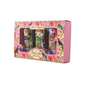 Set crema de maini Pielor Exotic Dream Pink, 3 buc X 30 ml