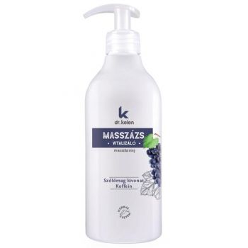 Lotiune Vitalizanta cu Extract din Sambure de Struguri si Cafeina pentru Masaj Dr. Kelen, 500 ml
