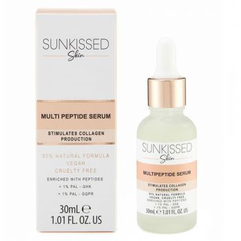 Ser antirid cu efect de fermitate SUNKISSED Multi Peptide Skin Boosting Serum, 95% Ingrediente Naturale, 30 ml