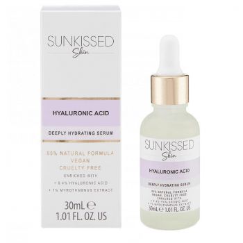 Ser cu Acid Hyaluronic, SUNKISSED Deeply Hydrating Serum, 95% Ingrediente Naturale, 30 ml