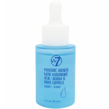 Ser hidratant cu Acid Hialuronic, Jojoba si Complex de Fructe, W7 Moisture Quench Face Serum, 30 ml Ser hidratant cu Acid Hialuronic, Jojoba si Complex de Fructe, W7 Moisture Quench Face Serum, 30 ml