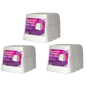 Pachet 3 x Prosoape de unica folosinta - Beautyfor Disposable Towles BIO-EKO, 50cm x 40cm, 100 buc la reducere