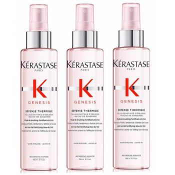 Pachet 3 x Ser Termo-Protector pentru Parul Subtiat - Kerastase Genesis Defense Thermique, 150 ml la reducere