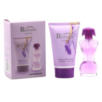 Set Cadou Revitalise Purple cu Apa de Parfum Fine Perfumery, 30 ml si Lotiune de Corp Moisturising Perfumed, 100 ml