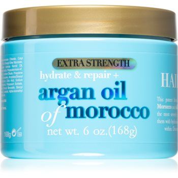 OGX Argan Oil Of Morocco Extra Strenght masca intensă de întinerire pentru par deteriorat