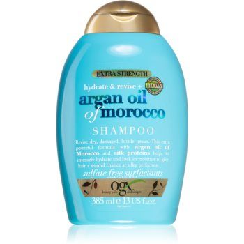 OGX Argan Oil Of Morocco Extra Strenght sampon reparator pentru par fragil foarte deteriorat