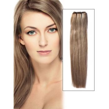 Extensii clip - on Veritable cu 10 piese, lungime 50 cm , culoare blond aluna ( # 12 ) ieftina