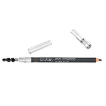 Creion pentru Sprancene - Isadora Brow Powder Pen, nuanta 03 Dark Brown la reducere