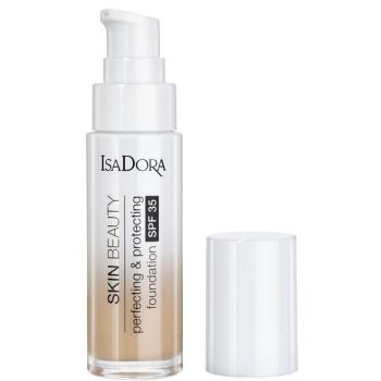 Fond de Ten Protector - Skin Beauty Perfecting & Protecting Foundation SPF 35 Isodora 30 ml, nuanta 04 Sand