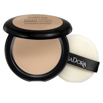 Pudra Compacta - Velvet Touch Sheer Cover Compact Powder Isadora 10 g, nuanta 45 Neutral Beige la reducere