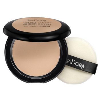 Pudra Compacta - Velvet Touch Sheer Cover Compact Powder Isadora 10 g, nuanta 46 Warm Beige