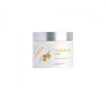 Crema lejera de corp, cu ulei din samburi de caise, Viorica, 200 ml Crema lejera de corp, cu ulei din samburi de caise, Viorica, 200 ml
