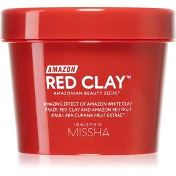 Missha Amazon Red Clay™ masca de curatare pentru reducerea sebumului si minimalizarea porilor cu argila