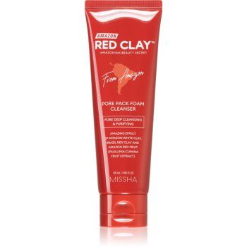 Missha Amazon Red Clay™ Spuma curatare intensa. cu argila de firma originala