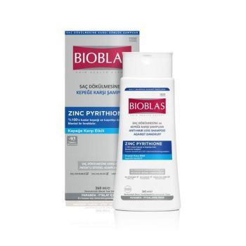 Șampon anticădere Bioblas zinc și menthol antimătreață, 360 ml