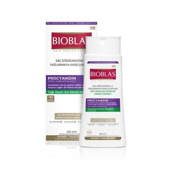 Șampon anticădere Bioblas procianidina pentru păr gras, 360 ml