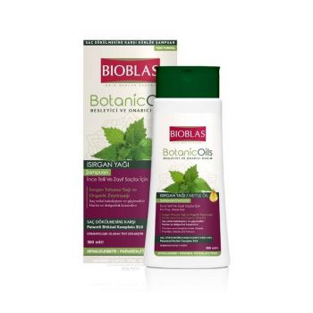 Șampon Bioblas Botanic Oils cu ulei de urzică pentru păr subțire și fragil, 360 ml