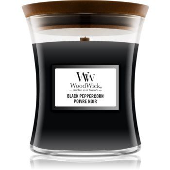 Woodwick Black Peppercorn lumânare parfumată cu fitil din lemn de firma original