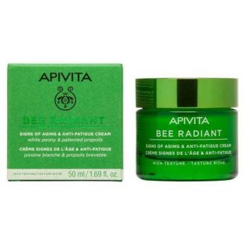 Crema de fata anti-imbatranire cu Bujor alb si propolis, Bee Radiant, Apivita, 50 ml