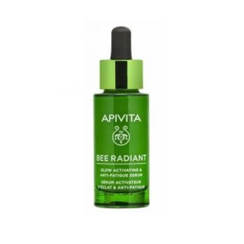 Ser Facial, Glow Activating impotriva imbatranirii pielii cu Bujor alb si Propolis Bee Radiant, Apivita, 30 ml