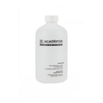 Apa demachianta si tonifianta Academie formula 2 in 1, 500 ml