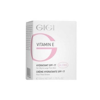 Crema hidratanta SPF17 ten normal spre gras GIGI Vitamin E 50ml