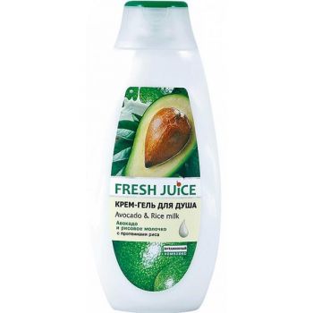 Gel de Dus Cremos cu Extracte de Avocado si Orez Fresh Juice, 400ml