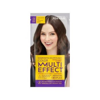 Sampon nuanțator fără amoniac Joanna Multi Effect 012 cafeniu ciocolată, 35ml