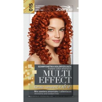 Sampon nuanțator fără amoniac Joanna Multi Effect 015 roșu aprins, 35ml ieftin