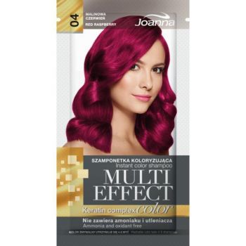 Sampon nuanțator fără amoniac Joanna Multi Effect 04 roșu zmeuriu, 35ml ieftin