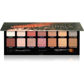 Sigma Beauty Warm Neutrals Eyeshadow Palette paleta farduri de ochi