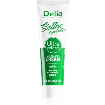 Delia Cosmetics Satine Depilation Ultra-Delicate crema depilatoare pentru piele sensibila ieftina