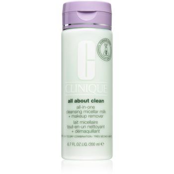 Clinique All About Clean All-in-One Cleansing Micellar Milk + Makeup Remove lapte demachiant delicat uscata si foarte uscata
