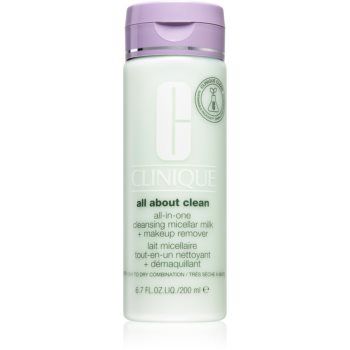 Clinique All About Clean All-in-One Cleansing Micellar Milk + Makeup Remover lapte demachiant delicat uscata si foarte uscata