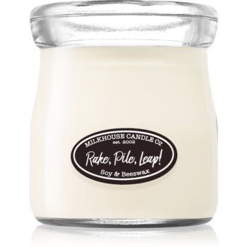 Milkhouse Candle Co. Creamery Rake, Pile, Leap! lumânare parfumată Cream Jar