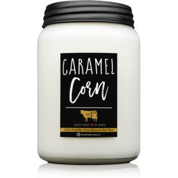 Milkhouse Candle Co. Farmhouse Caramel Corn lumânare parfumată Mason Jar de firma original