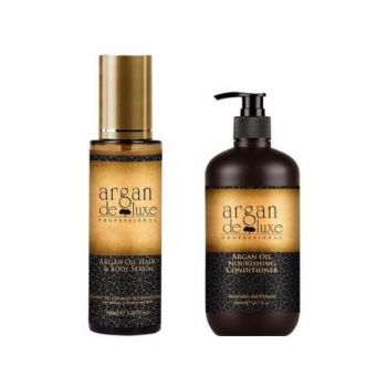 Tratament hidratant pentru par deteriorat Argan de Luxe Professional (cutie cadou)