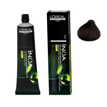 Vopsea de Par Demi-permanenta L'Oreal Professionnel Inoa 2 Darkest Brown, 60 ml