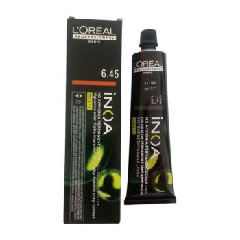 Vopsea de Par Demi-permanenta L'Oreal Professionnel Inoa 6.45 Dark Copper Mahogany Blonde, 60 ml