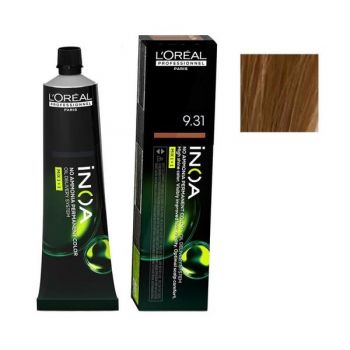 Vopsea de Par Demi-permanenta L'Oreal Professionnel Inoa 9.31 Very Light Golden Ash Blonde, 60 ml de firma originala