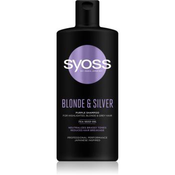 Syoss Blonde & Silver sampon violet pentru părul blond şi gri de firma original