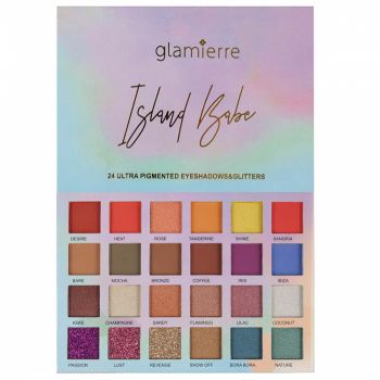 Paleta Profesionala de Farduri Glamierre, Island Babe, 24 Ultra Pigmented Eyeshadows Glitters Paleta Profesionala de Farduri Glamierre, Island Babe, 24 Ultra Pigmented Eyeshadows Glitters