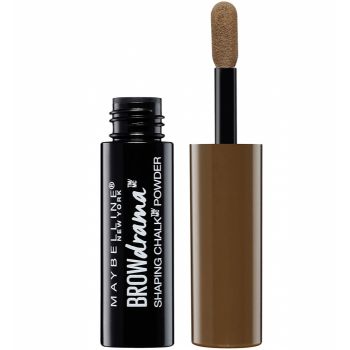 Pudra pentru sprancene Maybelline New York Brow Drama Shaping Chalk, 130 Deep Brown, 1 g de firma original