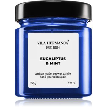 Vila Hermanos Apothecary Cobalt Blue Eucalyptus & Mint lumânare parfumată de firma original