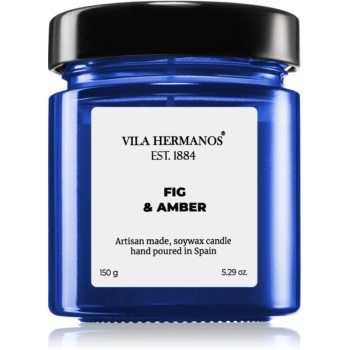 Vila Hermanos Apothecary Cobalt Blue Fig & Amber lumânare parfumată