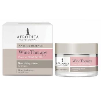Crema Faciala Nutritiva pentru Ten Uscat - Cosmetica Afrodita Anti-Ox Wine Therapy Resveratrol Nourshing Cream for Dry Skin, 50ml