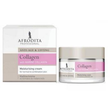 Crema Hidratanta cu Colagen Marin pentru Ten Normal si Mixt Cosmetica Afrodita 50 ml