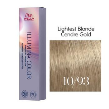 Vopsea Permanenta - Wella Professionals Illumina Color Nuanta 10/93 blond luminos deschis perlat auriu de firma originala
