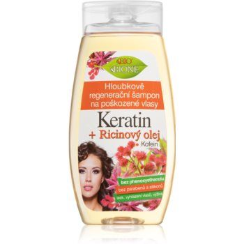 Bione Cosmetics Keratin + Ricinový olej Sampon de restaurare in profunzime pentru păr Bione Cosmetics Keratin + Ricinový olej Sampon de restaurare in profunzime pentru păr