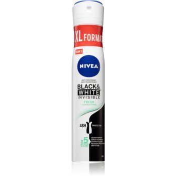 Nivea Black & White Invisible Fresh + Antibacterial spray anti-perspirant pentru femei
